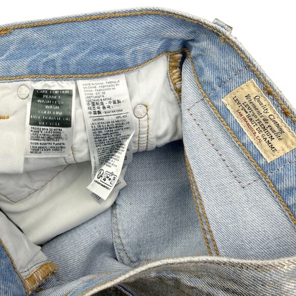 NWT LEVI'S Premium 501 90s Ankle Straight Jeans Size 25 Coated Optical Illusion - Picture 7 of 11